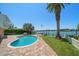 Stunning pool and deck with waterfront views at 476 Harbor S Dr, Indian Rocks Beach, FL 33785