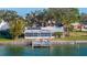 Waterfront home featuring a private dock, screened in lanai, and stunning water views, perfect for relaxing at 521 Harbor N Dr, Indian Rocks Beach, FL 33785