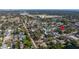 Aerial view of the house and surrounding neighborhood, near water at 664 60Th S St, St Petersburg, FL 33707