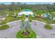 Aerial view of community pool and cabana at 10023 Eventide Trl, Parrish, FL 34219