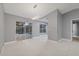 Open dining area with view of the pool and patio at 11162 Libby Rd, Spring Hill, FL 34609