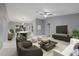 Bright living room with hardwood floors and modern furniture at 11162 Libby Rd, Spring Hill, FL 34609