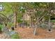 Serene garden retreat with seating, lush foliage, and ambient string lights, perfect for relaxation at 12033 Gandy N Blvd # 145, St Petersburg, FL 33702