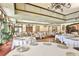 Community center dining room with tables set for event at 335 Siena Vista Pl, Sun City Center, FL 33573