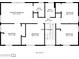 A detailed second floor plan showcasing the layout, including bedrooms, bathrooms, hallway, and dimensions at 346 80Th Ne Ave, St Petersburg, FL 33702