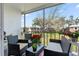Relaxing screened porch with patio furniture at 3824 37Th S St # 67, St Petersburg, FL 33711