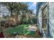 Backyard with gazebo, artificial turf, and shed at 4603 Webster St, Tampa, FL 33610