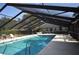 Inviting community pool with screened enclosure at 5565 Salem Square N Dr, Palm Harbor, FL 34685