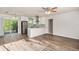 Open concept kitchen with stainless steel appliances at 7202 N 21St St, Tampa, FL 33610
