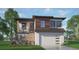 Two-story house with modern design, wood and stone accents at 817 Bay Point Dr, Madeira Beach, FL 33708