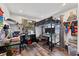 bedroom with loft bed and built-in desk at 931 And 925 Florida Ave, Palm Harbor, FL 34683
