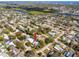 Aerial view showcasing a single-Gathering house in a residential area at 947 Sousa Dr, Largo, FL 33771