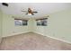 Spacious bedroom with tile flooring and ceiling fan at 947 Sousa Dr, Largo, FL 33771