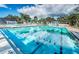Relaxing lap pool featuring clear blue water, lane markers, and nearby seating at 113 Lindsay Ln # 23, Oldsmar, FL 34677