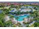 Aerial view of community pool and clubhouse at 13355 Waterleaf Garden Cir, Riverview, FL 33579