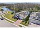 An aerial view of a two-story home and manicured landscaping at 18863 Roseate Dr, Lutz, FL 33558