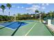Enjoy outdoor activities on this pickleball court with lush landscaping and nearby basketball hoop at 301 Andover S Pl # 185, Sun City Center, FL 33573
