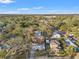 Aerial view showcasing the property's location in a residential neighborhood near the water at 345 Dr Ml King Jr N St, Safety Harbor, FL 34695