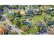 Aerial view highlighting a waterfront lot and its surroundings at 6119 Beacon Point Dr, Weeki Wachee, FL 34607