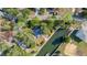 Aerial view of canal front property with home at 6119 Beacon Point Dr, Weeki Wachee, FL 34607