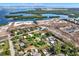 Picturesque aerial view of a coastal community with construction nearby and stunning waterfront views at 10455 14Th Ne St, St Petersburg, FL 33702