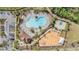 Aerial view of community pool, playground, and basketball court at 11976 Brighton Knoll Loop, Riverview, FL 33579