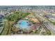 Aerial view of community pool, playground, and clubhouse at 11976 Brighton Knoll Loop, Riverview, FL 33579