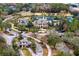 Aerial view of the Waterchase community amenities, including pool, tennis courts, clubhouse, and landscaping at 14607 Turning Leaf Ct, Tampa, FL 33626