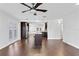 Bright living room with hardwood floors and ceiling fan at 156 29Th N Ave, St Petersburg, FL 33704