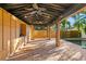 Covered patio with ceiling fan and pool view at 156 29Th N Ave, St Petersburg, FL 33704