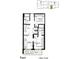 A detailed floor plan of this two-bed, two-bath condo shows layout and features at 411 E Shore Dr # 206, Clearwater Beach, FL 33767