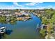 Aerial view of waterfront homes, canals, and lush greenery at 4346 Marine Pkwy, New Port Richey, FL 34652