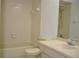 Bathroom with shower/tub combo and vanity at 5265 E Bay Dr # 323, Clearwater, FL 33764