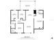 Detailed home floor plan showcasing the layout of bedrooms, baths, kitchen, living room, and screened porch at 8903 Bay Bridge Ct, Tampa, FL 33634