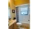 Clean bathroom with tub, shower, and vanity at 11425 Billingham Blvd, Spring Hill, FL 34609