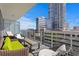 Spacious balcony with outdoor furniture and city views at 145 2Nd S Ave # 523, St Petersburg, FL 33701