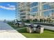 Outdoor lounge area with comfortable seating, manicured landscaping, and stunning city views at 145 2Nd S Ave # 523, St Petersburg, FL 33701