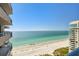 Stunning ocean view from the balcony of this beachfront property at 1540 Gulf Blvd # 1705, Clearwater, FL 33767