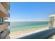 Stunning ocean view from the balcony of this beachfront property at 1540 Gulf Blvd # 1705, Clearwater, FL 33767