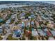 Aerial view highlighting a house's location near the beach at 311 15Th Ave, Indian Rocks Beach, FL 33785