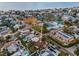 Aerial view of the house and its location near the water at 311 15Th Ave, Indian Rocks Beach, FL 33785