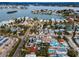 Aerial view of house and neighborhood near the coast at 311 15Th Ave, Indian Rocks Beach, FL 33785