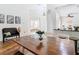 Open-concept dining area with wooden table and lots of natural light at 3647 Fawnmist Dr Dr, Wesley Chapel, FL 33544