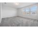 Bright bedroom with plush carpeting and large windows offering a pleasant outdoor view at 3888 Almond Brook Blvd, Land O Lakes, FL 34638