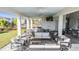 Community clubhouse outdoor seating offers ample space at 3888 Almond Brook Blvd, Land O Lakes, FL 34638