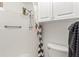 Clean bathroom with shower/tub combo and updated vanity at 5152 Victoria Ln, Holiday, FL 34690