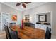 Dining room with ample space and decorative niche, perfect for entertaining guests at 5501 E Longboat Blvd, Tampa, FL 33615