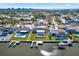 Waterfront community with private boat docks on a sunny day at 8421 Flagstone Dr, Tampa, FL 33615