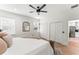 Spacious main bedroom with ample closet space and ensuite bathroom access at 8723 N Calder Pl, Tampa, FL 33604