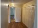 Hallway with storage and entrance to bedroom at 2042 Australia W Way # 74, Clearwater, FL 33763